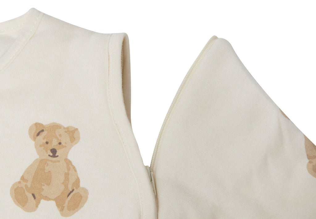 Jollein Sleeping Bag with detachable sleeve 90cm | Teddy Bear