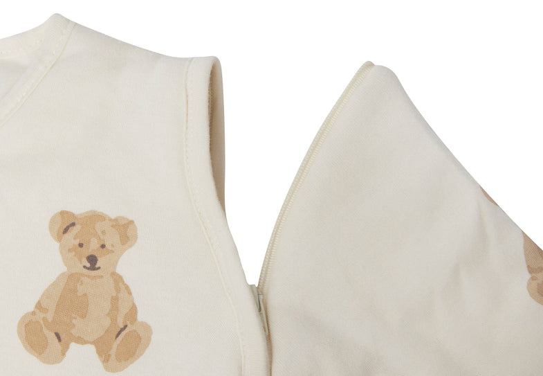 Jollein Sleeping Bag with detachable sleeve 90cm | Teddy Bear