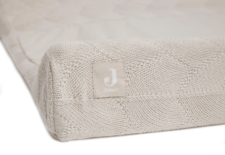 Jollein wash cushion cover 50x70cm | Shell Knit Nougat Gots