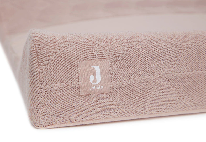 Jollein wash cushion cover 50x70cm | Shell Knit Wild Rose Gots