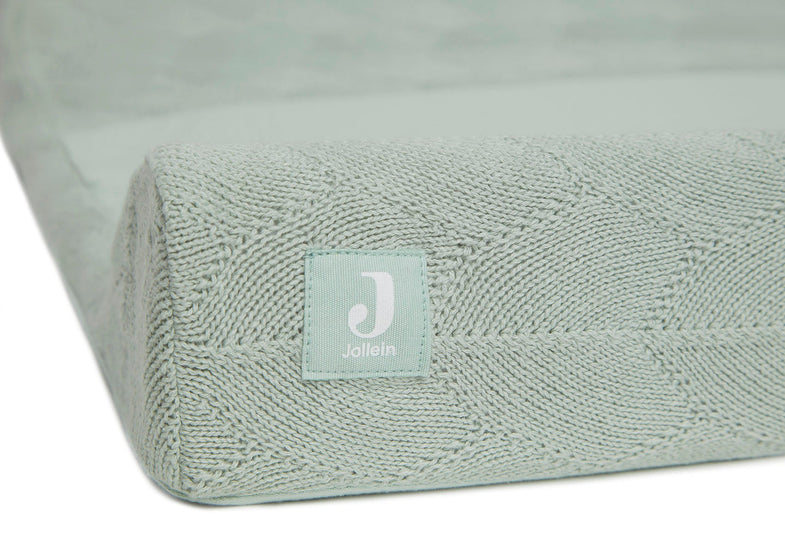 Jollein wash cushion cover 50x70cm | Shell Knit Sea Foam Gots