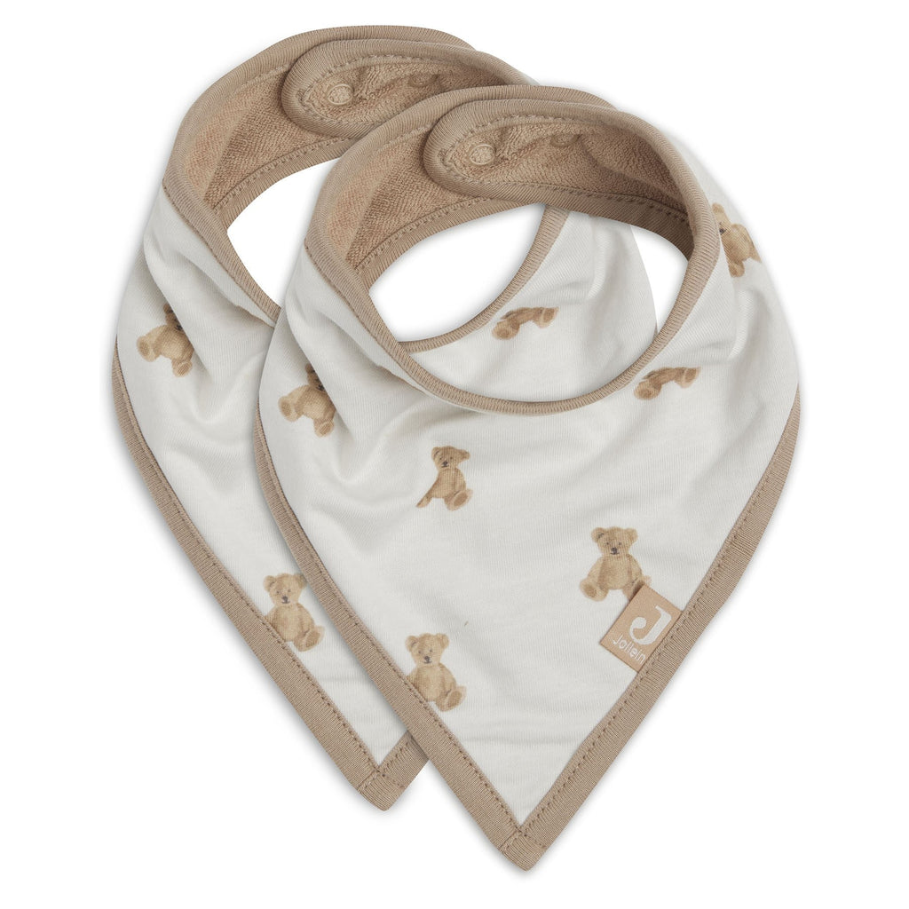 Jollein Bibs Bandana set of 2 | Teddy Bear