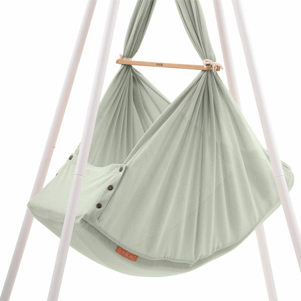 Nonomo Heavenly Dreams Baby Premium Crib Olive + Move + Teepee White