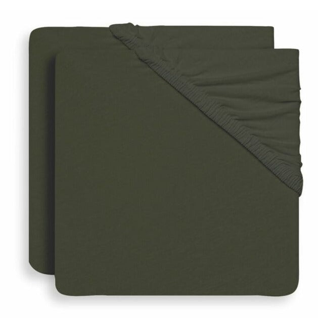 Jollein fitted sheet Jersey 60x120cm (1 piece) | Leaf Green