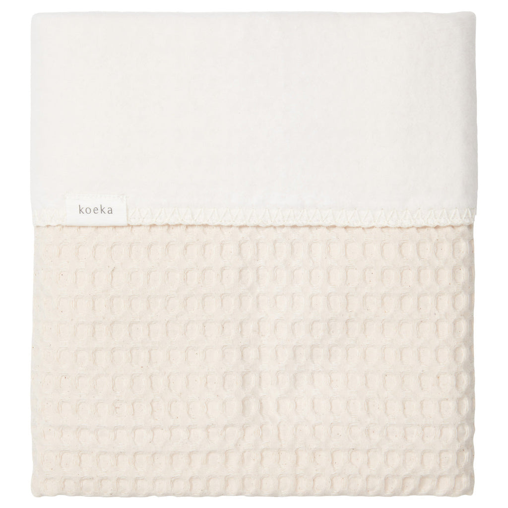 Koeka Crib blanket cotton fleece 75x100cm waffle | Natural