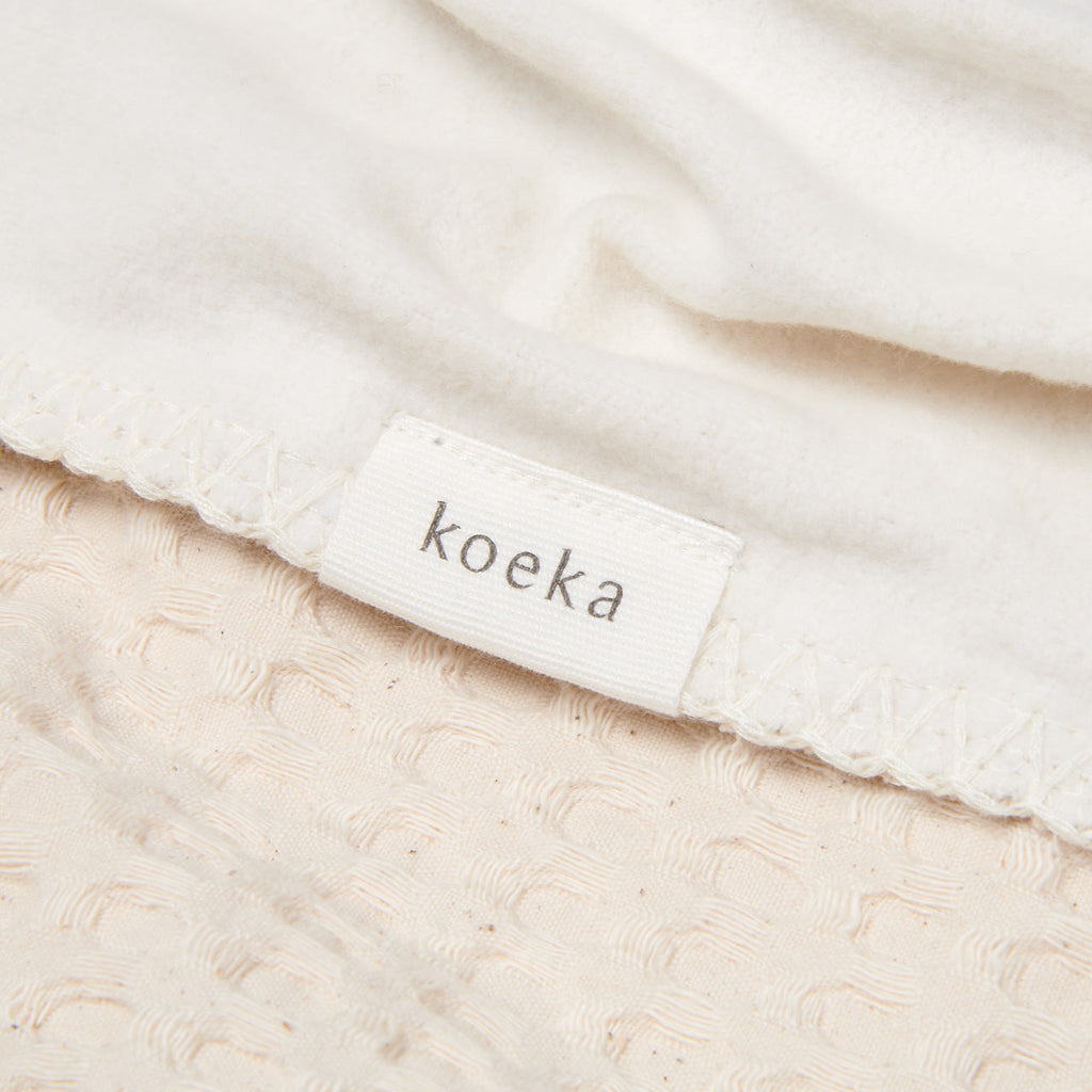 Koeka Crib blanket cotton fleece 75x100cm waffle | Natural