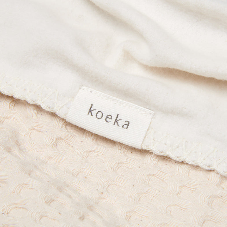 Koeka Crib blanket cotton fleece 75x100cm waffle | Natural