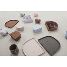 Oyoy Living Silicone Board and Bowl | Dusty Blue / Clay