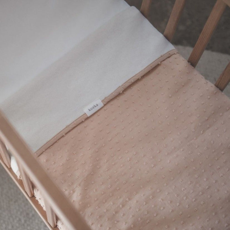 Koeka crib blanket cotton fleece 150x100cm Napa | Dessert Sun