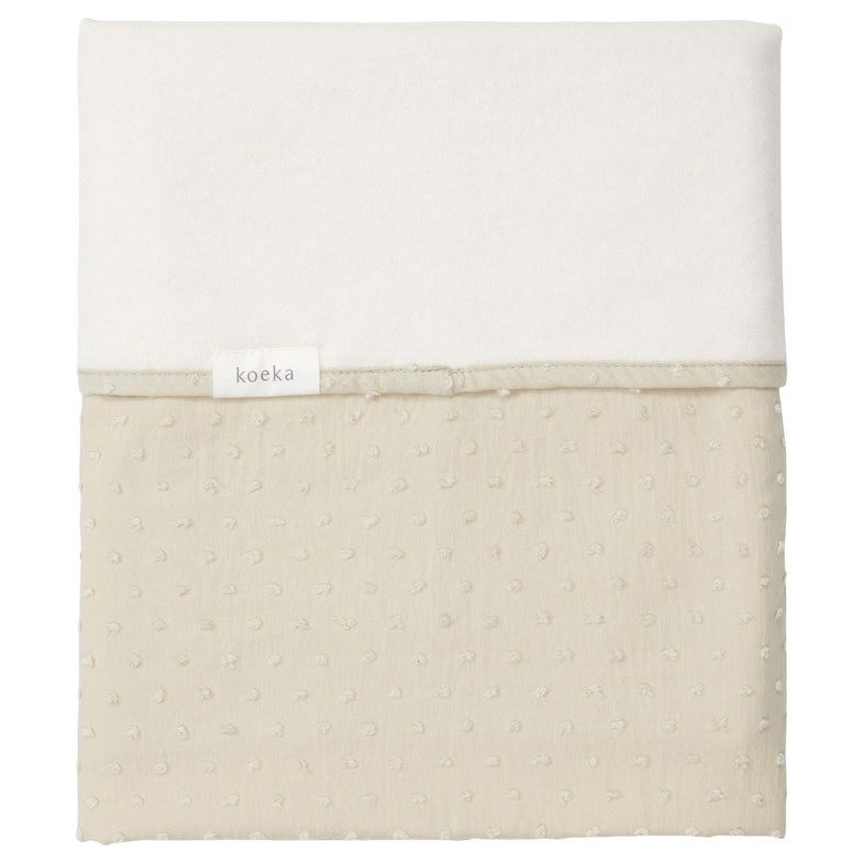 Koeka crib blanket cotton fleece 150x100cm Napa | Sage