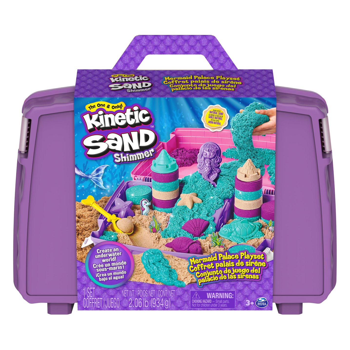 Kinetic Sand Mermaids Play set with Kinetic sand suitcase