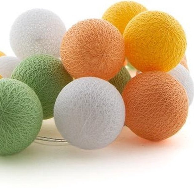 Cotton Ball Lights Outdoor Garland Of Lights 20 pieces | Flor