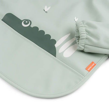 Done by Deer Waterproof bib With sleeves Croco Green