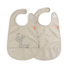 Done by Deer Set 2 Waterproof Bibs - Lalee Sand