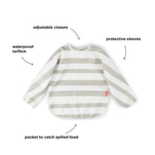 Done by Deer Waterproof bib with sleeves | Stripes Sand