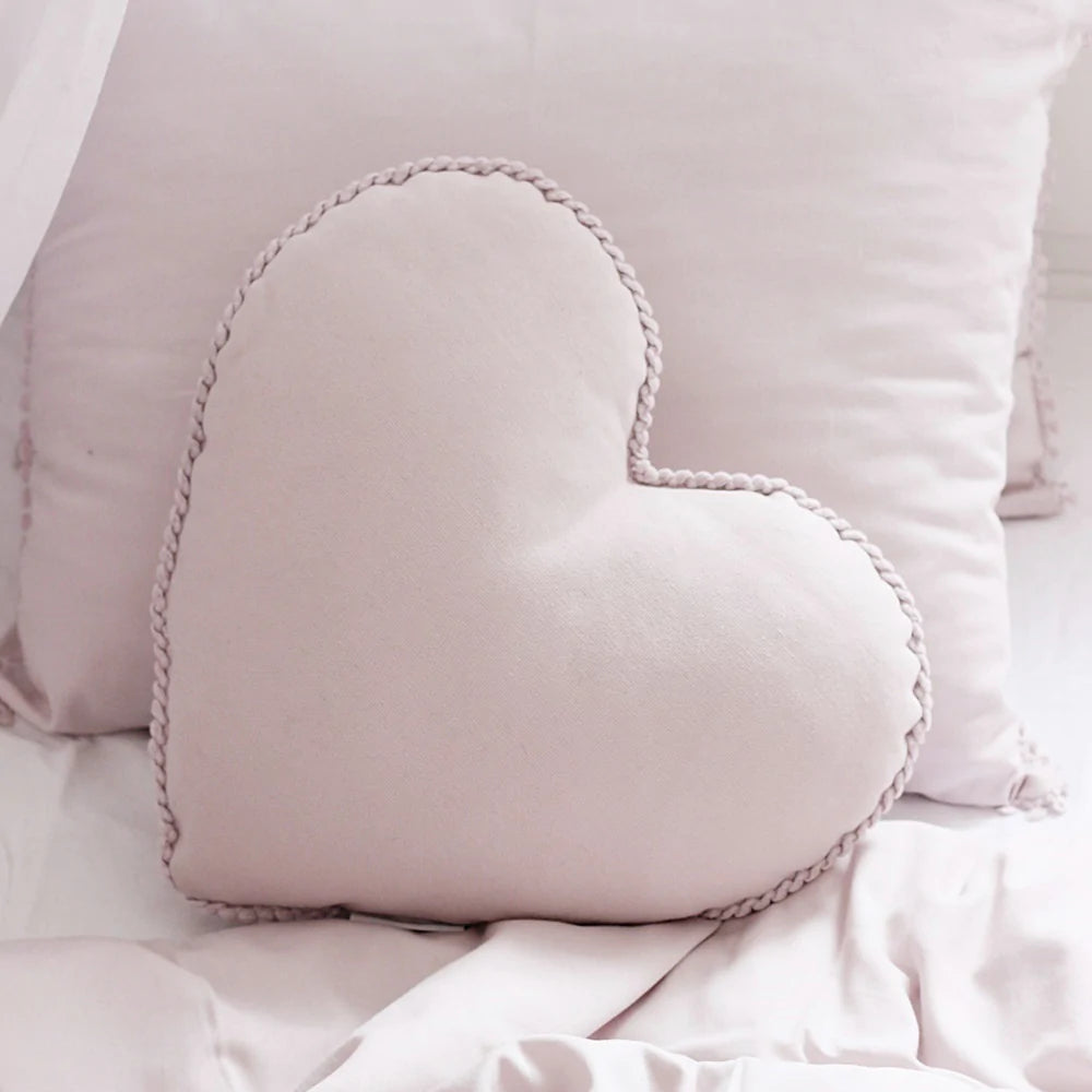 Cotton & Sweets pillow Boho | Bubble Heart Powder Pink