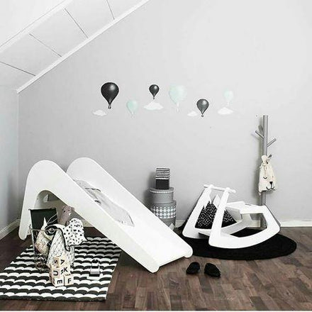 Jupiduu Glijbaan wit hout 145x43x68cm - DE GELE FLAMINGO - 8