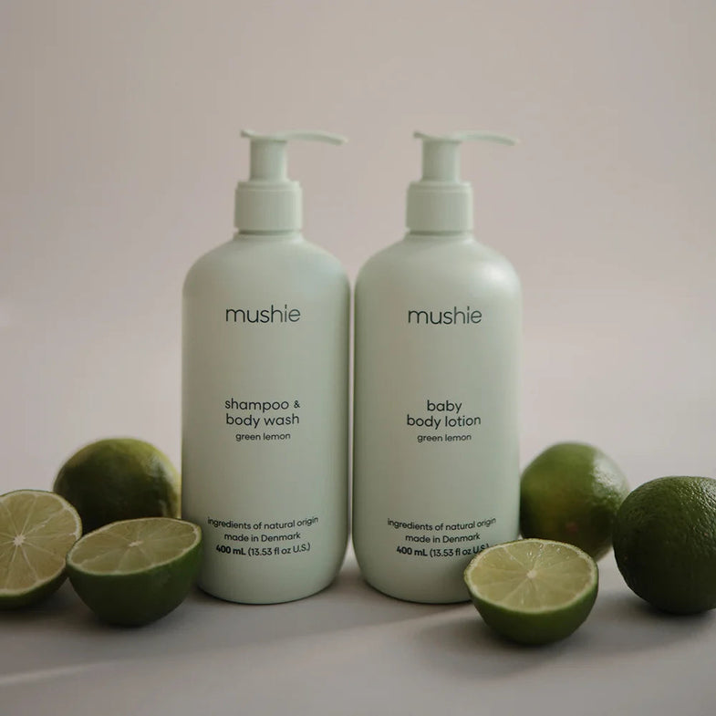 Mushie Soft Baby Shampoo & Body Wash 400ml - Green Lemon