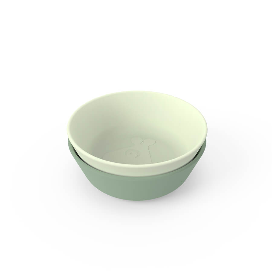 Done by Deer Silicone Kiddish Bowl 2-pack | Raffi Green