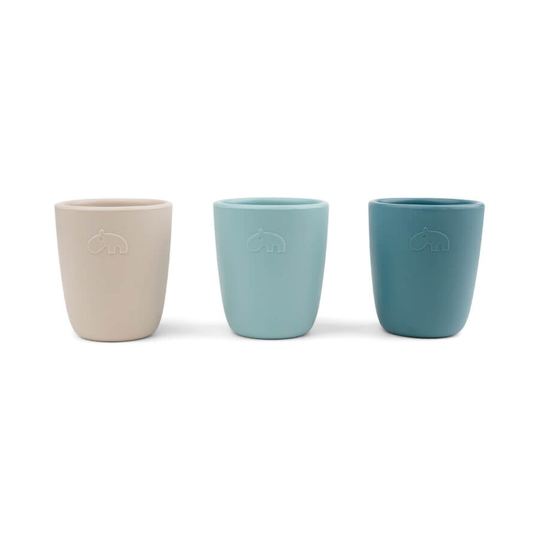 Done By Deer Silicone Drinking Cup 3-Pack Blue Mix