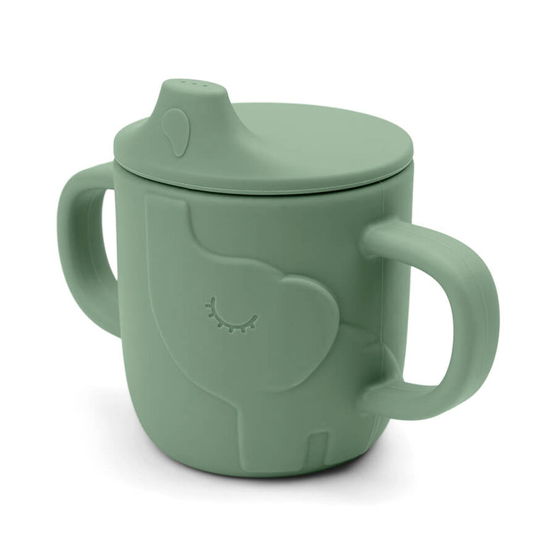 Done by Deer Silicone Spout Drinking Cup Peekaboo | Elphee Green