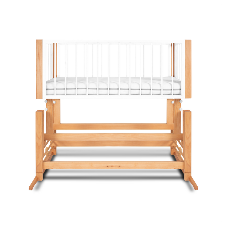 Dreamer wooden crib fluctules horizontal + mattress | White