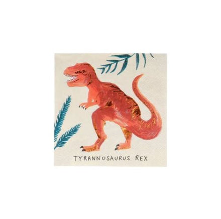 Meri Meri Set 16 Mini paper napkins | Dinosaur kingdom