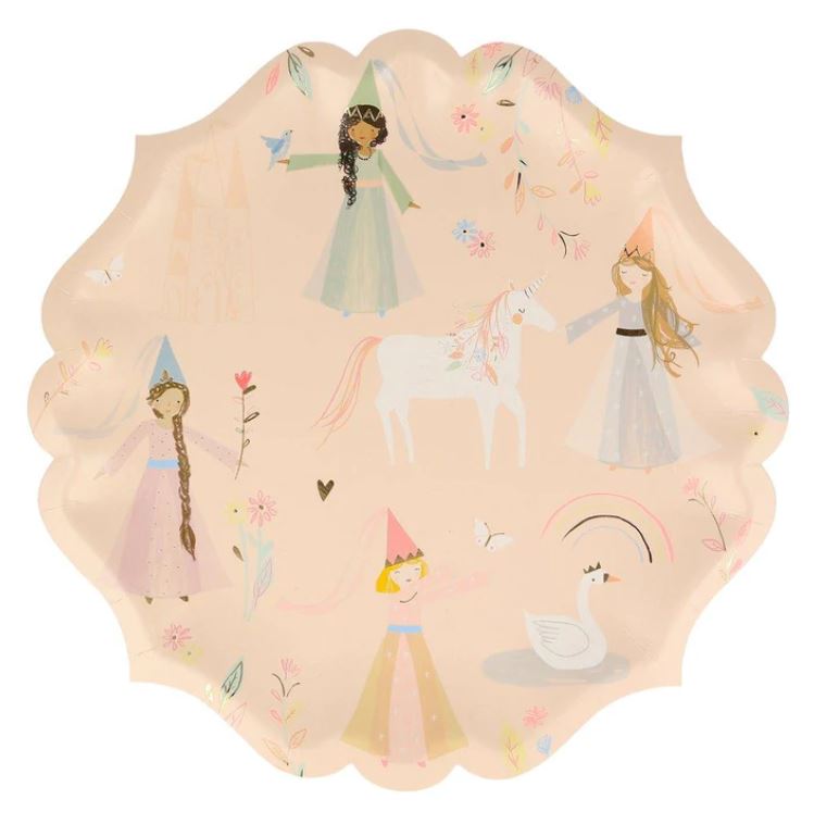 Meri Meri Set 8 Cardboard Plates | Magical Princess
