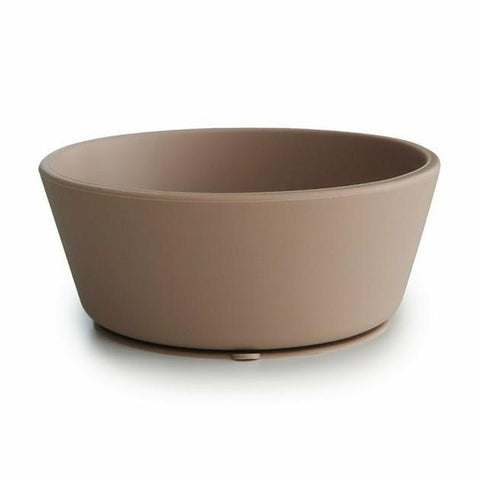 Mushie Silicone Bowl Rounded With Suction Cup | Natural