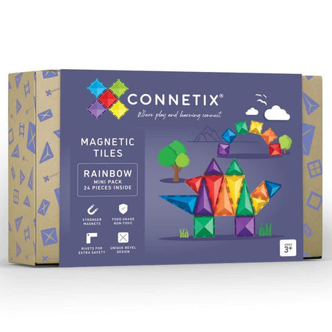 Connetix Tiles Magnetic construction sets Rainbow Mini Pack | 24PCS