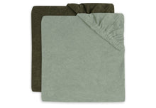 Jollein wash cushion cover 50x70cm | Ash Green/Leaf Green 2-Pack