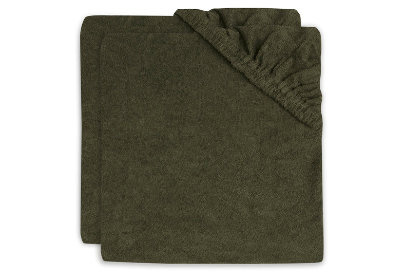 Jollein wash cushion cover 50x70cm | Leaf Green 2-Pack