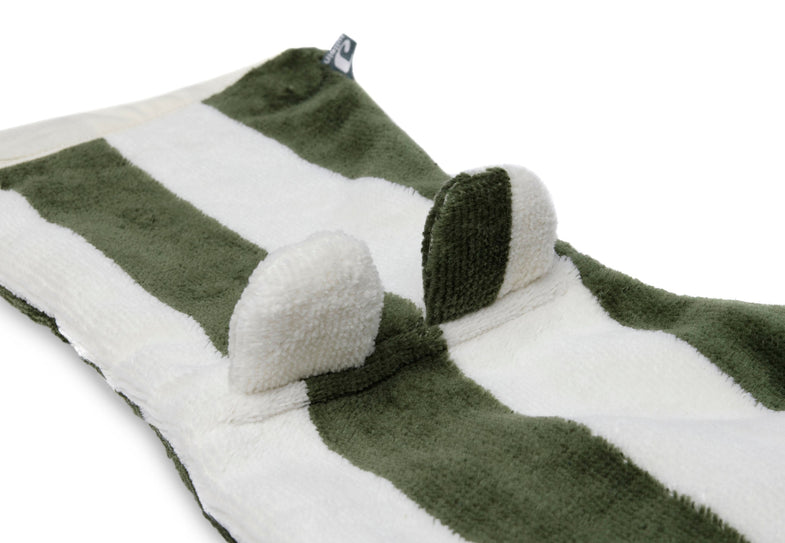 Jollein Terry Wash Cloths with ears | Stripe Terry Leaf Green