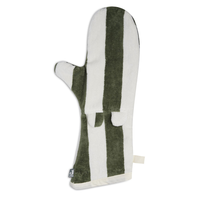 Jollein Terry Wash Cloths with ears | Stripe Terry Leaf Green