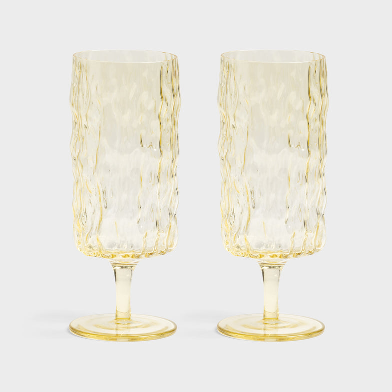 &Klevering set of 2 glasses | Flute Trunk Yellow