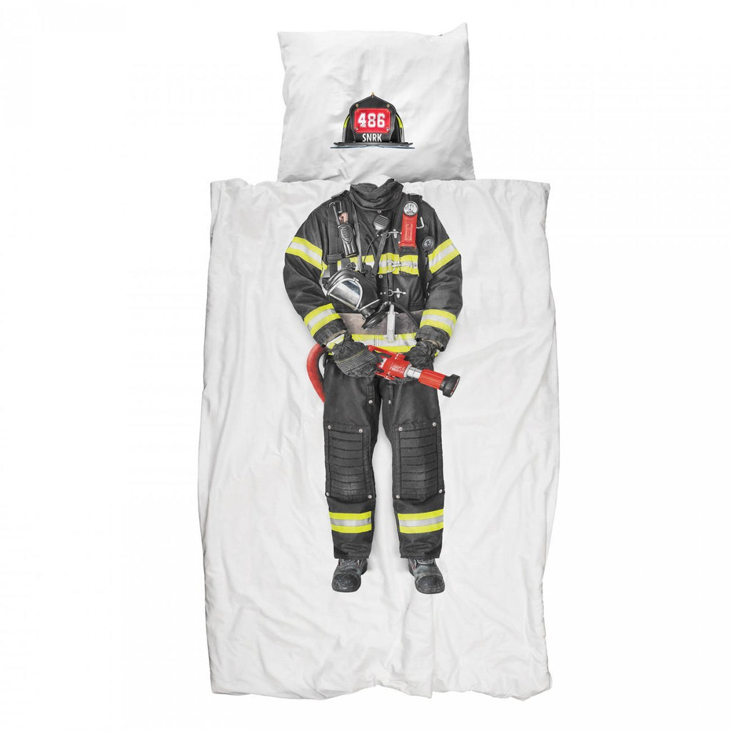 SNURK dekbedset 140 x 200/220cm Fire Fighter - DE GELE FLAMINGO - Kids concept store 