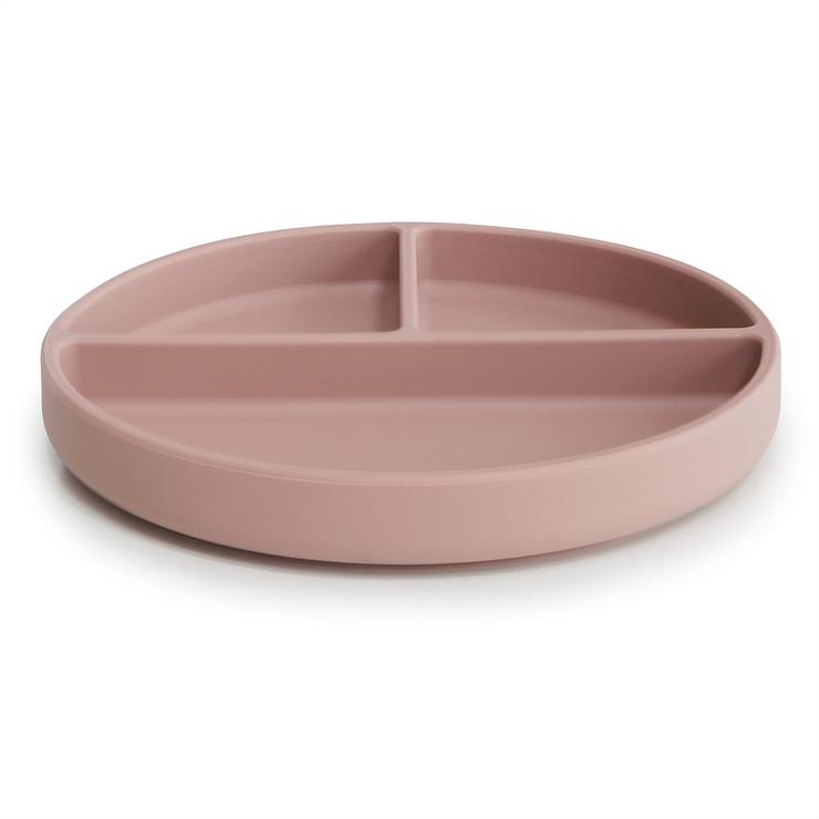 Mushie Silicone Bord Rond Met Zuignap | Blush