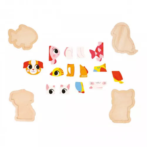 Janod wooden insert puzzle 4 pieces