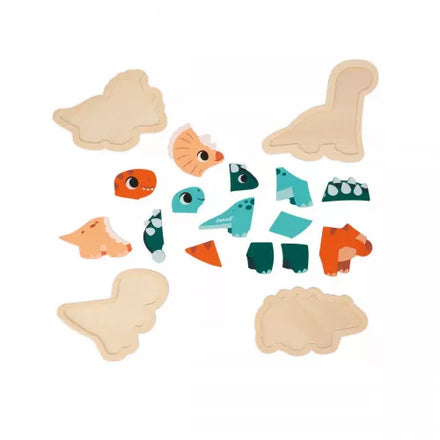 Janod Wooden insert puzzle 4 pieces | Dino