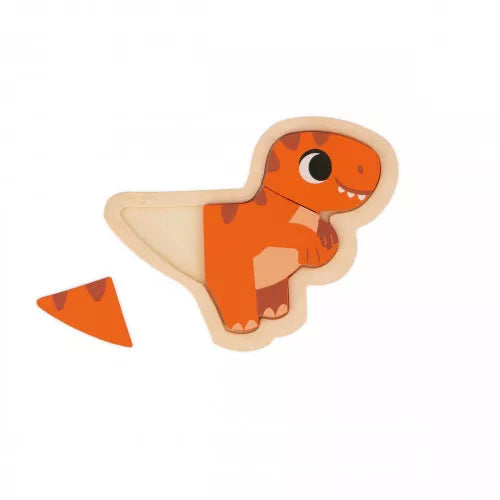 Janod Wooden insert puzzle 4 pieces | Dino