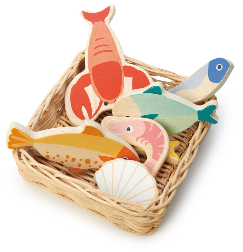 Tender Leaf Toys | Basket of seafood