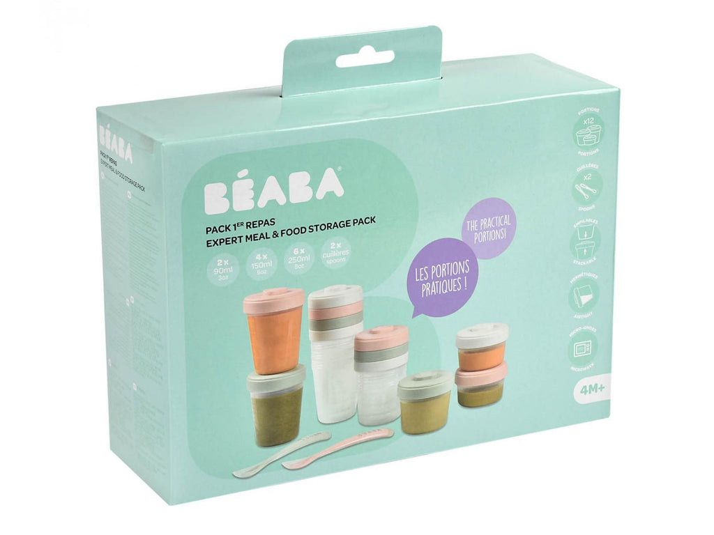 Béaba Storage Boxes Food clip 14 pieces eucalyptus