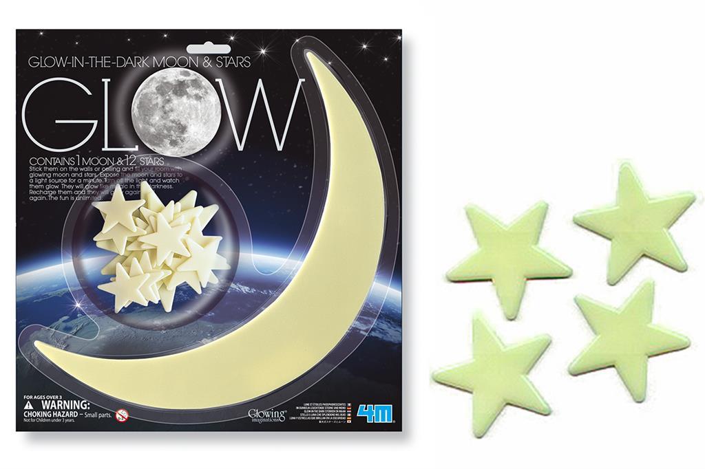 4M Glow in the Dark Moon & Stars – De Gele Flamingo