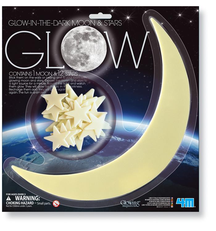 4M Glow in the Dark Moon & Stars