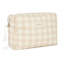 Nobodinoz Vanity Case toilet bag Diva Waterproof | Ivory Checks