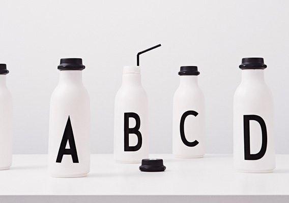 Design letters drinkfles 500ml met letter - DE GELE FLAMINGO - Kids concept store 