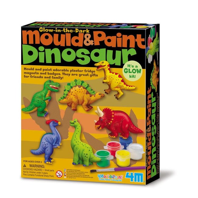 4M Mold & Paint Dinosaur Glow in the Dark Magnets