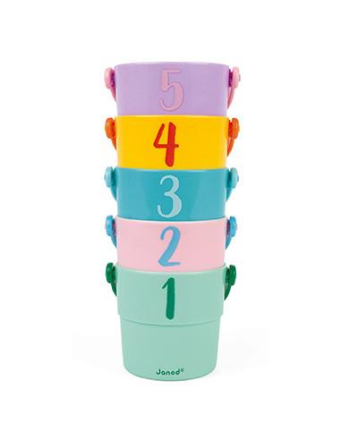 Janod Bath Toys Buckets 5 pieces