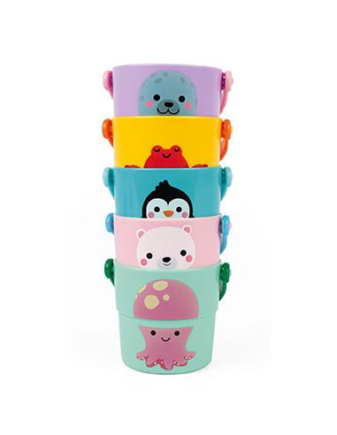 Janod Bath Toys Buckets 5 pieces