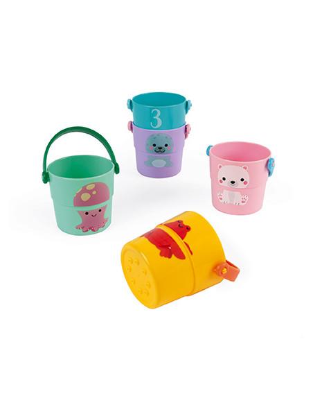 Janod Bath Toys Buckets 5 pieces